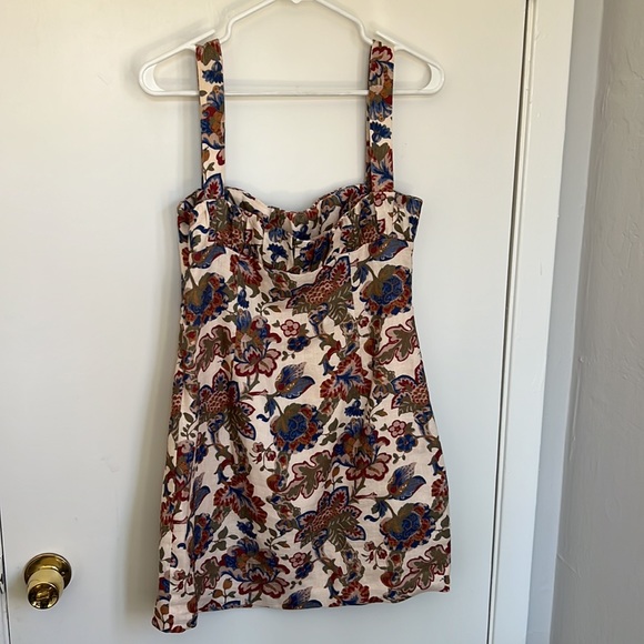 SIR the label Floral Mini Dress - White and Blue - Picture 8 of 11